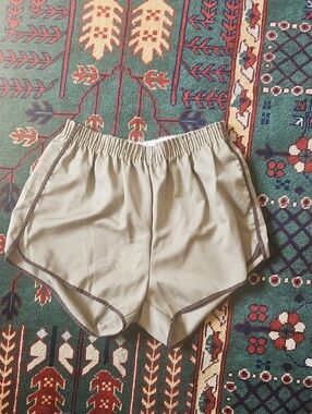 Vintage 70s 80s Gym Shorts Brown Contrast